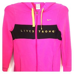 Nike FIT DRY Livestrong Zip Up Running Jacket